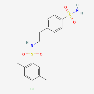 molecular formula C16H19ClN2O4S2 B4649236 N-{2-[4-(aminosulfonyl)phenyl]ethyl}-4-chloro-2,5-dimethylbenzenesulfonamide 