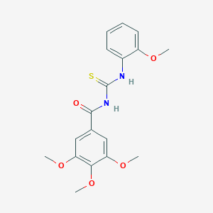 molecular formula C18H20N2O5S B464924 3,4,5-trimethoxy-N-((2-methoxyphenyl)carbamothioyl)benzamide CAS No. 72449-84-4