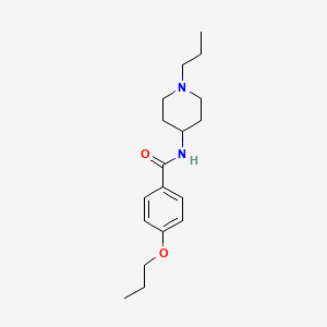molecular formula C18H28N2O2 B4649242 4-propoxy-N-(1-propyl-4-piperidinyl)benzamide 