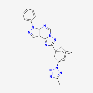 molecular formula C24H24N10 B4649297 2-[3-(5-methyl-2H-tetrazol-2-yl)-1-adamantyl]-7-phenyl-7H-pyrazolo[4,3-e][1,2,4]triazolo[1,5-c]pyrimidine 