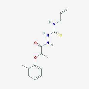 molecular formula C14H19N3O2S B4649299 N-allyl-2-[2-(2-methylphenoxy)propanoyl]hydrazinecarbothioamide 