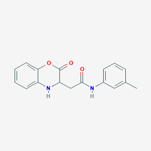 molecular formula C17H16N2O3 B4649304 N-(3-methylphenyl)-2-(2-oxo-3,4-dihydro-2H-1,4-benzoxazin-3-yl)acetamide 