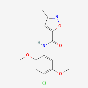 molecular formula C13H13ClN2O4 B4649322 N-(4-chloro-2,5-dimethoxyphenyl)-3-methyl-5-isoxazolecarboxamide 