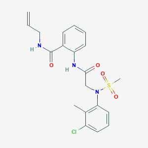 molecular formula C20H22ClN3O4S B4649364 N-allyl-2-{[N-(3-chloro-2-methylphenyl)-N-(methylsulfonyl)glycyl]amino}benzamide 