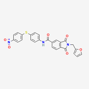 2-(2-furylmethyl)-N-{4-[(4-nitrophenyl)thio]phenyl}-1,3-dioxo-5-isoindolinecarboxamide