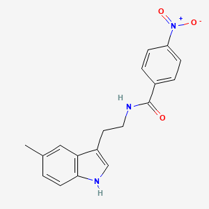 molecular formula C18H17N3O3 B4649395 N-[2-(5-methyl-1H-indol-3-yl)ethyl]-4-nitrobenzamide 