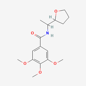 molecular formula C16H23NO5 B4649399 3,4,5-trimethoxy-N-[1-(tetrahydro-2-furanyl)ethyl]benzamide 