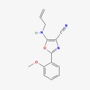 molecular formula C14H13N3O2 B4649407 5-(allylamino)-2-(2-methoxyphenyl)-1,3-oxazole-4-carbonitrile 