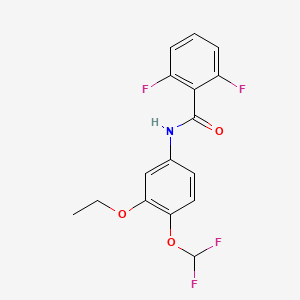molecular formula C16H13F4NO3 B4649415 N-[4-(difluoromethoxy)-3-ethoxyphenyl]-2,6-difluorobenzamide 
