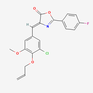 molecular formula C20H15ClFNO4 B4649451 4-[4-(allyloxy)-3-chloro-5-methoxybenzylidene]-2-(4-fluorophenyl)-1,3-oxazol-5(4H)-one 