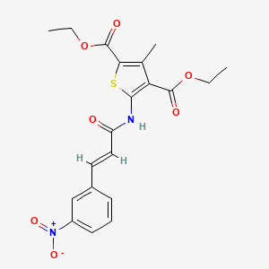 molecular formula C20H20N2O7S B4649472 diethyl 3-methyl-5-{[3-(3-nitrophenyl)acryloyl]amino}-2,4-thiophenedicarboxylate 