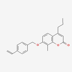 molecular formula C22H22O3 B4649490 8-methyl-4-propyl-7-[(4-vinylbenzyl)oxy]-2H-chromen-2-one 