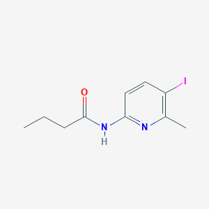 molecular formula C10H13IN2O B4649516 N-(5-iodo-6-methyl-2-pyridinyl)butanamide 