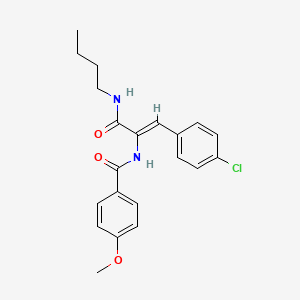 molecular formula C21H23ClN2O3 B4649577 N-[1-[(butylamino)carbonyl]-2-(4-chlorophenyl)vinyl]-4-methoxybenzamide 