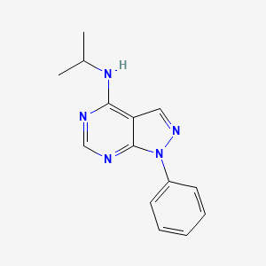 molecular formula C14H15N5 B4649592 N-isopropyl-1-phenyl-1H-pyrazolo[3,4-d]pyrimidin-4-amine CAS No. 5334-52-1