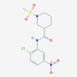 molecular formula C13H16ClN3O5S B4649595 N-(2-chloro-5-nitrophenyl)-1-(methylsulfonyl)-3-piperidinecarboxamide 