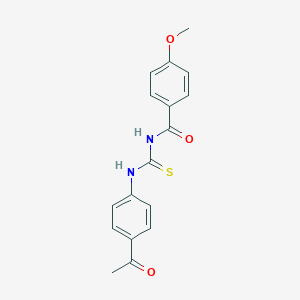 molecular formula C17H16N2O3S B464961 N-[(4-acetylphenyl)carbamothioyl]-4-methoxybenzamide CAS No. 418782-70-4