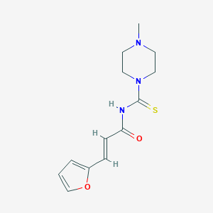 molecular formula C13H17N3O2S B464963 3-(2-furyl)-N-[(4-methyl-1-piperazinyl)carbothioyl]acrylamide CAS No. 791789-28-1