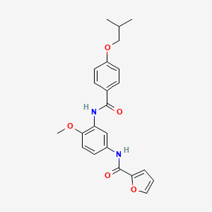 molecular formula C23H24N2O5 B4649663 N-{3-[(4-isobutoxybenzoyl)amino]-4-methoxyphenyl}-2-furamide 