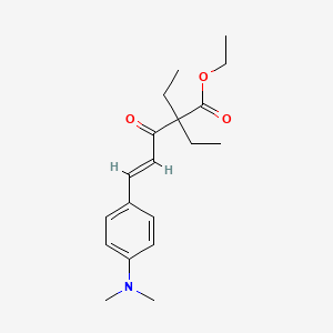 molecular formula C19H27NO3 B4649670 ethyl 5-[4-(dimethylamino)phenyl]-2,2-diethyl-3-oxo-4-pentenoate 