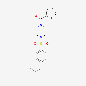 molecular formula C19H28N2O4S B4649673 1-[(4-isobutylphenyl)sulfonyl]-4-(tetrahydro-2-furanylcarbonyl)piperazine 