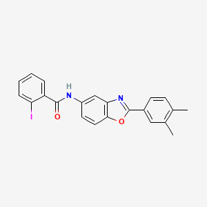 molecular formula C22H17IN2O2 B4649685 N-[2-(3,4-dimethylphenyl)-1,3-benzoxazol-5-yl]-2-iodobenzamide 