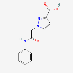 molecular formula C12H11N3O3 B4649695 1-(2-anilino-2-oxoethyl)-1H-pyrazole-3-carboxylic acid 