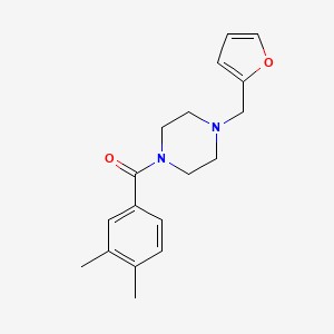 molecular formula C18H22N2O2 B4649706 1-(3,4-dimethylbenzoyl)-4-(2-furylmethyl)piperazine 