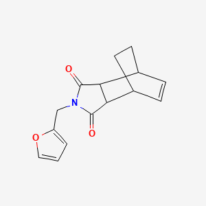 molecular formula C15H15NO3 B4649709 4-(2-furylmethyl)-4-azatricyclo[5.2.2.0~2,6~]undec-8-ene-3,5-dione 