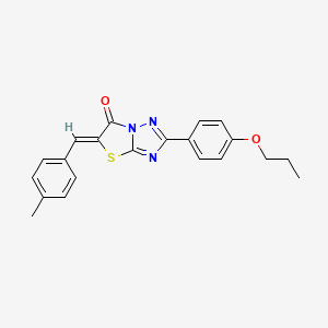molecular formula C21H19N3O2S B4649726 5-(4-methylbenzylidene)-2-(4-propoxyphenyl)[1,3]thiazolo[3,2-b][1,2,4]triazol-6(5H)-one 