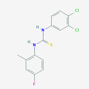 molecular formula C14H11Cl2FN2S B4649727 N-(3,4-dichlorophenyl)-N'-(4-fluoro-2-methylphenyl)thiourea 