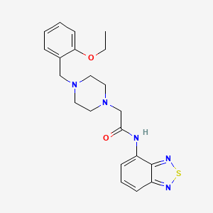 molecular formula C21H25N5O2S B4649737 N-2,1,3-benzothiadiazol-4-yl-2-[4-(2-ethoxybenzyl)-1-piperazinyl]acetamide 