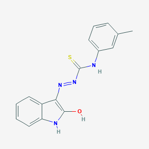molecular formula C16H14N4OS B464978 1H-indole-2,3-dione 3-[N-(3-methylphenyl)thiosemicarbazone] 
