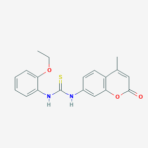 molecular formula C19H18N2O3S B4649790 N-(2-ethoxyphenyl)-N'-(4-methyl-2-oxo-2H-chromen-7-yl)thiourea 