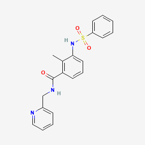 molecular formula C20H19N3O3S B4649794 2-methyl-3-[(phenylsulfonyl)amino]-N-(2-pyridinylmethyl)benzamide 
