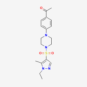 1-(4-{4-[(1-ethyl-5-methyl-1H-pyrazol-4-yl)sulfonyl]-1-piperazinyl}phenyl)ethanone