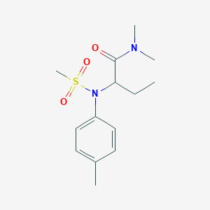 molecular formula C14H22N2O3S B4649817 N,N-dimethyl-2-[(4-methylphenyl)(methylsulfonyl)amino]butanamide 