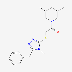 molecular formula C19H26N4OS B4649830 1-{[(5-benzyl-4-methyl-4H-1,2,4-triazol-3-yl)thio]acetyl}-3,5-dimethylpiperidine 