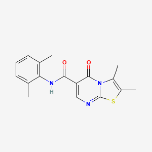 molecular formula C17H17N3O2S B4649832 N-(2,6-dimethylphenyl)-2,3-dimethyl-5-oxo-5H-[1,3]thiazolo[3,2-a]pyrimidine-6-carboxamide 