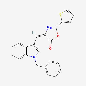 molecular formula C23H16N2O2S B4649836 4-[(1-benzyl-1H-indol-3-yl)methylene]-2-(2-thienyl)-1,3-oxazol-5(4H)-one 