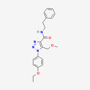 molecular formula C21H24N4O3 B4649839 1-(4-ethoxyphenyl)-5-(methoxymethyl)-N-(2-phenylethyl)-1H-1,2,3-triazole-4-carboxamide 
