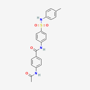 molecular formula C22H21N3O4S B4649846 4-(acetylamino)-N-(4-{[(4-methylphenyl)amino]sulfonyl}phenyl)benzamide 