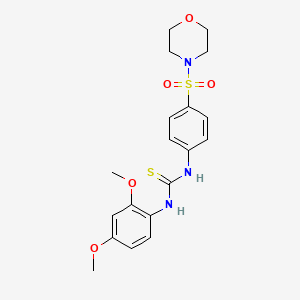 molecular formula C19H23N3O5S2 B4649858 N-(2,4-dimethoxyphenyl)-N'-[4-(4-morpholinylsulfonyl)phenyl]thiourea 