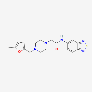 molecular formula C18H21N5O2S B4649875 N-2,1,3-benzothiadiazol-5-yl-2-{4-[(5-methyl-2-furyl)methyl]-1-piperazinyl}acetamide 