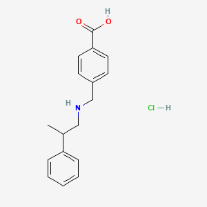 molecular formula C17H20ClNO2 B4649889 4-{[(2-phenylpropyl)amino]methyl}benzoic acid hydrochloride 