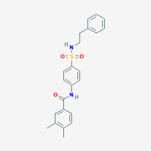 molecular formula C23H24N2O3S B4649892 3,4-dimethyl-N-(4-{[(2-phenylethyl)amino]sulfonyl}phenyl)benzamide 