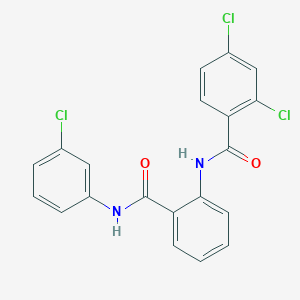 molecular formula C20H13Cl3N2O2 B4649922 2,4-dichloro-N-(2-{[(3-chlorophenyl)amino]carbonyl}phenyl)benzamide 