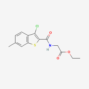 molecular formula C14H14ClNO3S B4649958 ethyl N-[(3-chloro-6-methyl-1-benzothien-2-yl)carbonyl]glycinate 