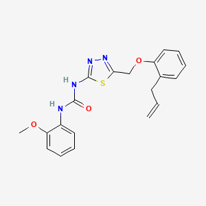 molecular formula C20H20N4O3S B4649968 N-{5-[(2-allylphenoxy)methyl]-1,3,4-thiadiazol-2-yl}-N'-(2-methoxyphenyl)urea 