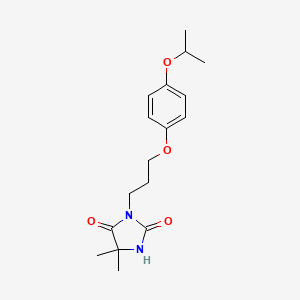 molecular formula C17H24N2O4 B4649985 3-[3-(4-isopropoxyphenoxy)propyl]-5,5-dimethyl-2,4-imidazolidinedione 